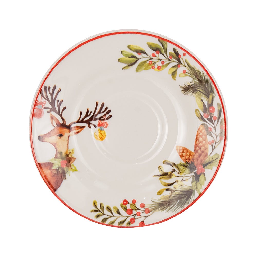 Vajilla de cerámica reno de navidad 16 piezas VL199H040116 Corona