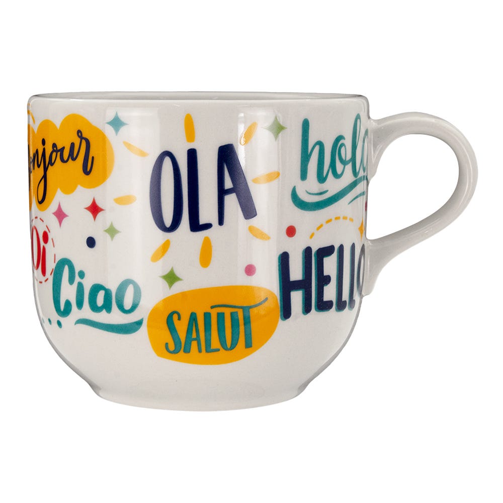 Taza jumbo de cerámica 470 ml Art varios decorados PL181G526212 Corona