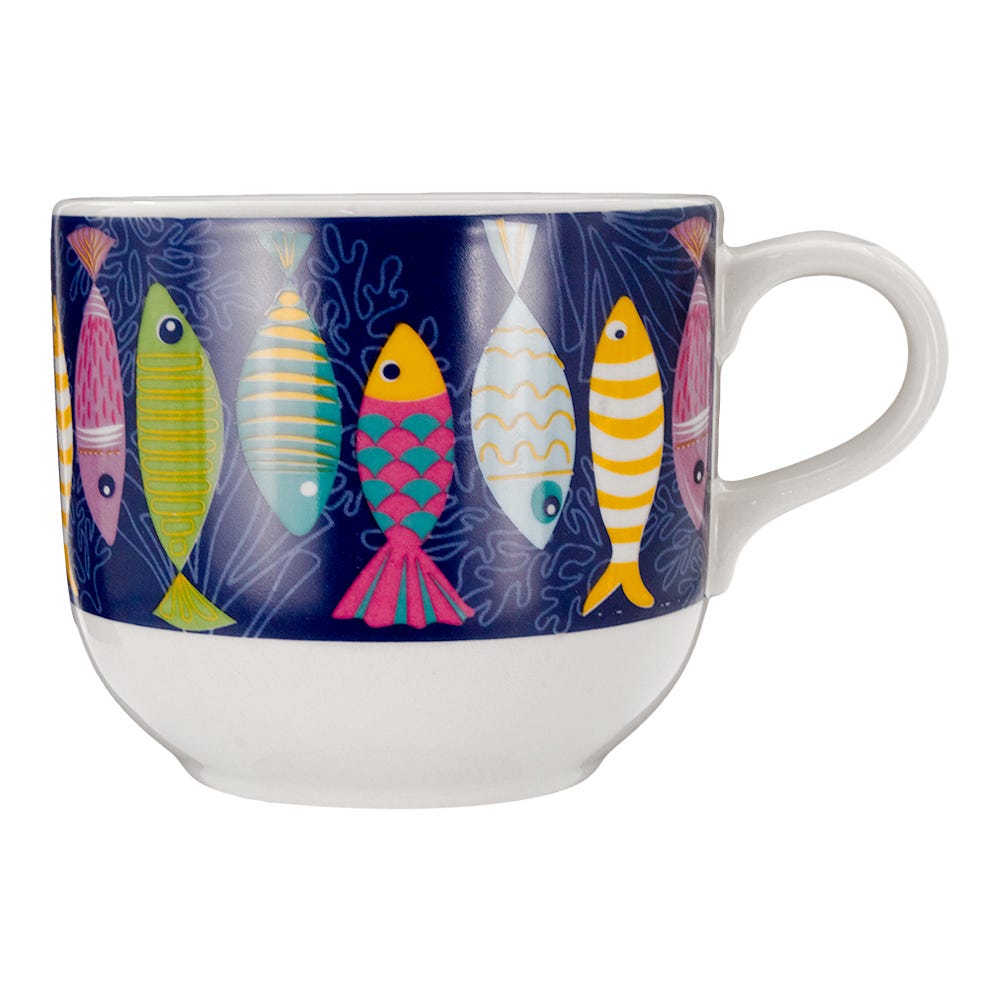 Taza jumbo de cerámica 470 ml Art varios decorados PL181G526212 Corona