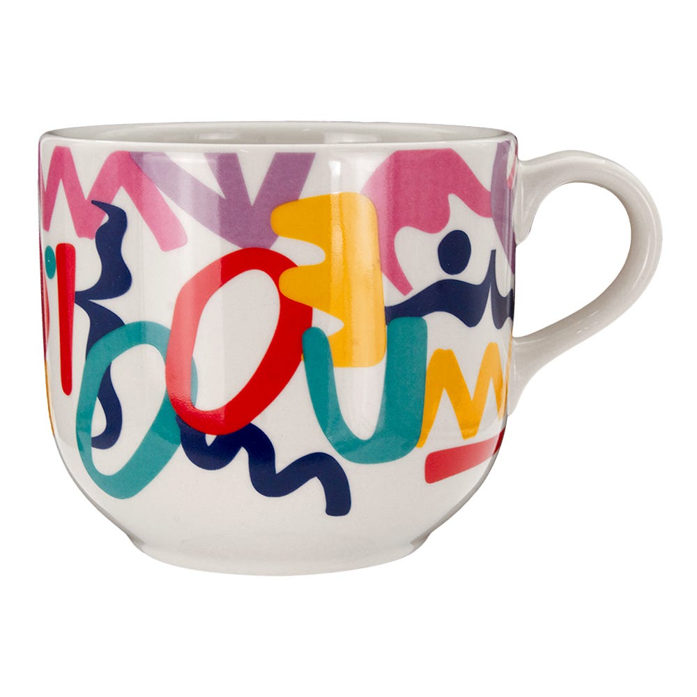 Taza jumbo de cerámica 470 ml Art varios decorados PL181G526212 Corona