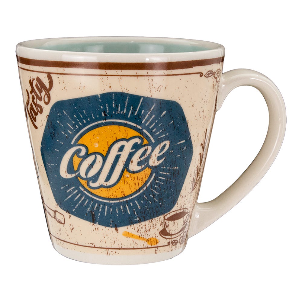 Taza mug de cerámica 350 ml Momentos de café varios decorados PL191G556012 Corona