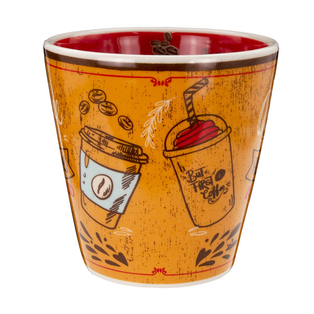 Taza mug de cerámica 350 ml Momentos de café varios decorados PL191G556012 Corona