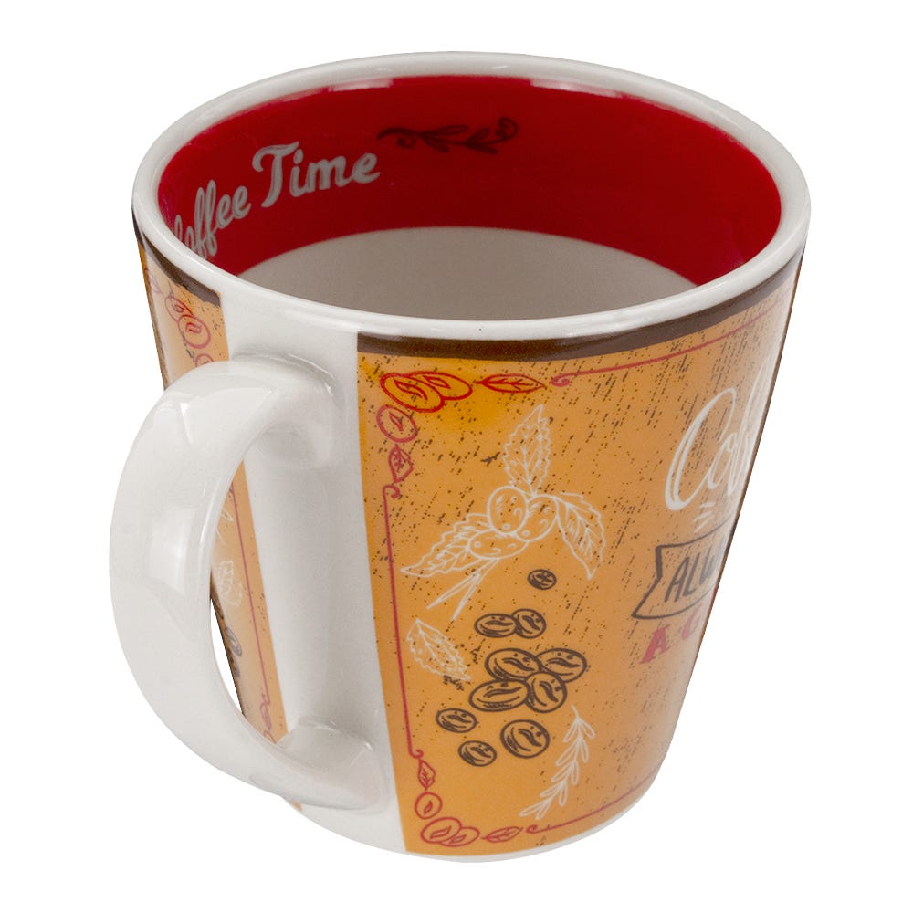 Taza mug de cerámica 350 ml Momentos de café varios decorados PL191G556012 Corona