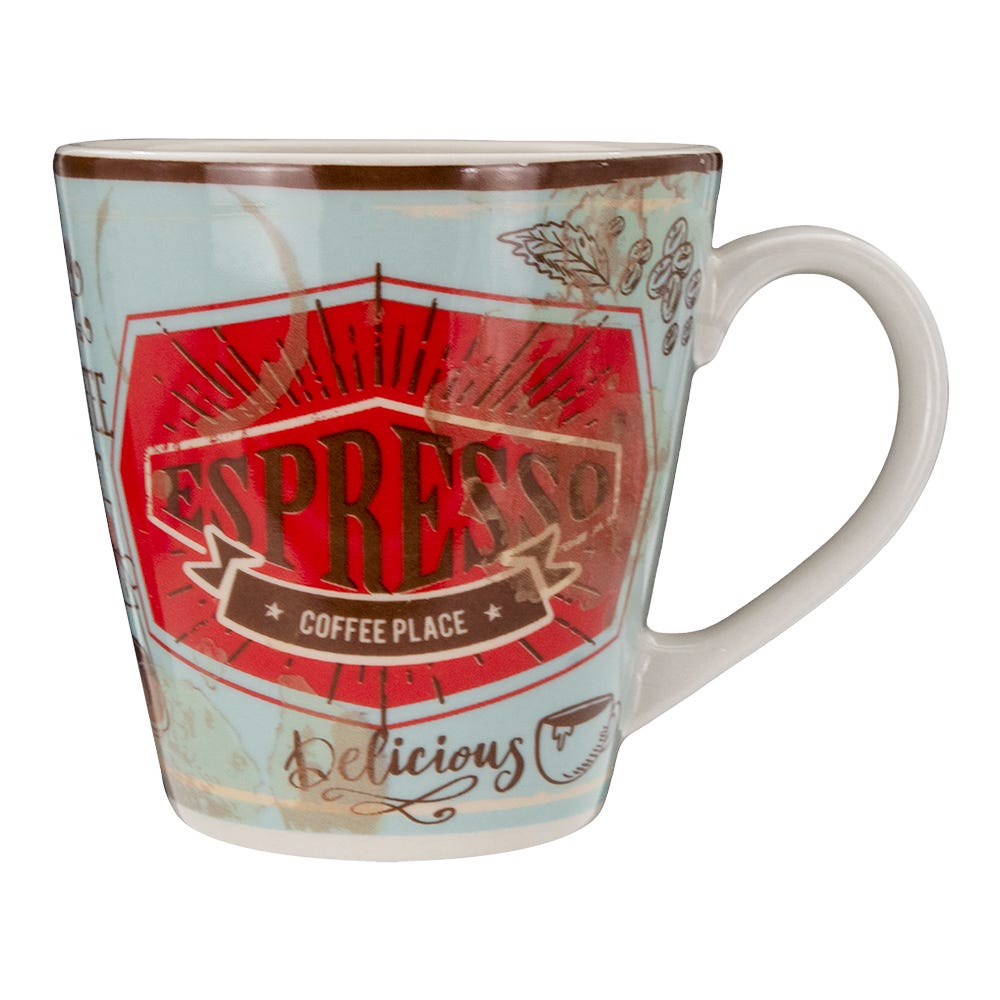 Taza mug de cerámica 350 ml Momentos de café varios decorados PL191G556012 Corona