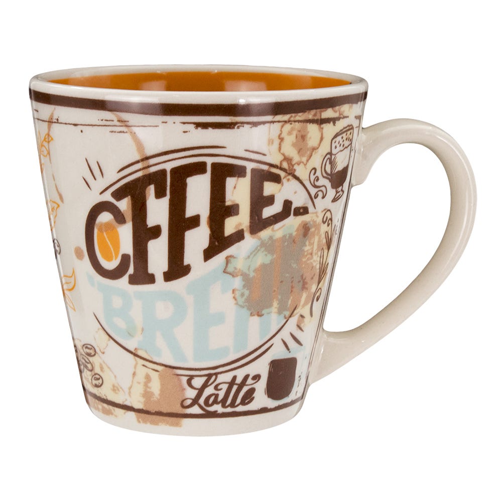 Taza mug de cerámica 350 ml Momentos de café varios decorados PL191G556012 Corona