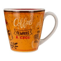 Taza mug de cerámica 350 ml Momentos de café varios decorados PL191G556012 Corona