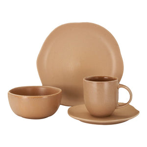 Vajilla cerámica decorada 16 piezas Areia VL1824040216 Corona