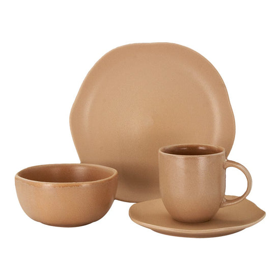 Vajilla cerámica decorada 16 piezas Areia VL1824040216 Corona