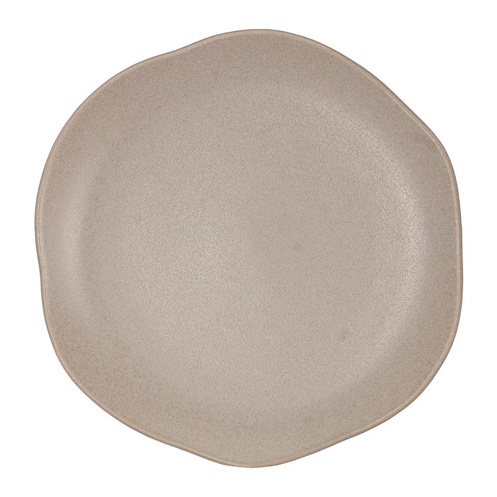 Plato pando de cerámica 26.2 cm concreto reactivo PL1810122612 Corona