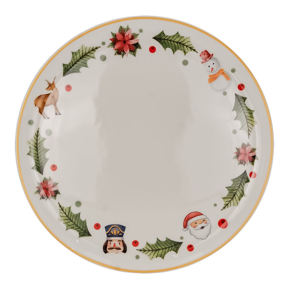 Estuche de 5 platos de cerámica navidad SL118J150105 Corona