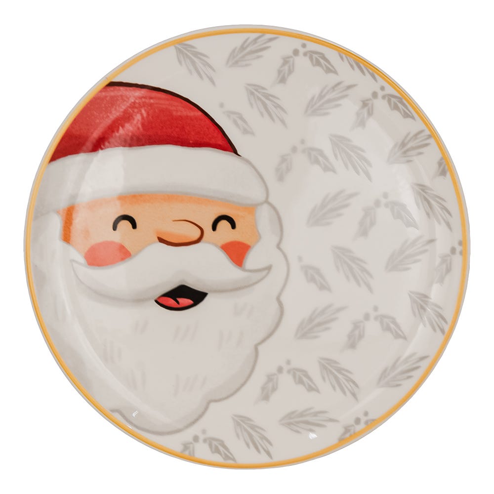 Estuche de 5 platos de cerámica navidad SL118J150105 Corona