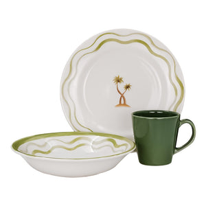 Vajilla de cerámica decorada 12 piezas Brisa VL177I040112 Corona