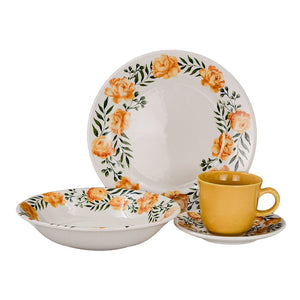 Vajilla de cerámica decorada 16 piezas Alice VL127F040116 Corona