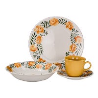 Vajilla de cerámica decorada 16 piezas Alice VL127F040116 Corona