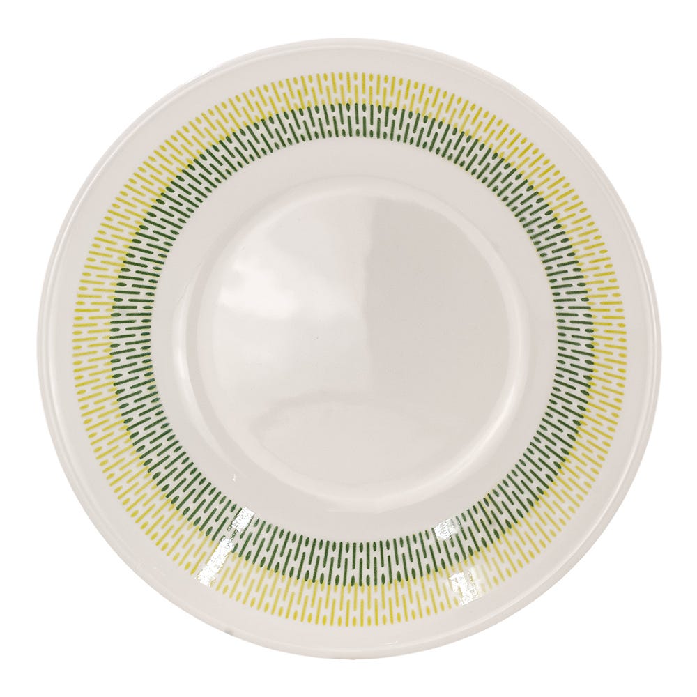 Vajilla de cerámica decorada 16 piezas Jaspe verde VL173E040116 Corona