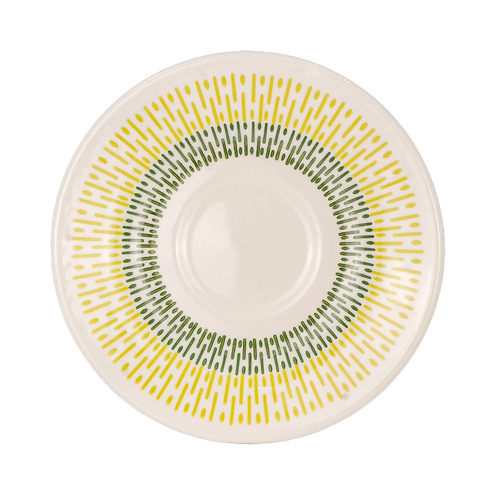 Vajilla de cerámica decorada 16 piezas Jaspe verde VL173E040116 Corona