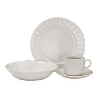 Vajilla de cerámica 16 piezas Caribe blanco VL1100040616 Corona