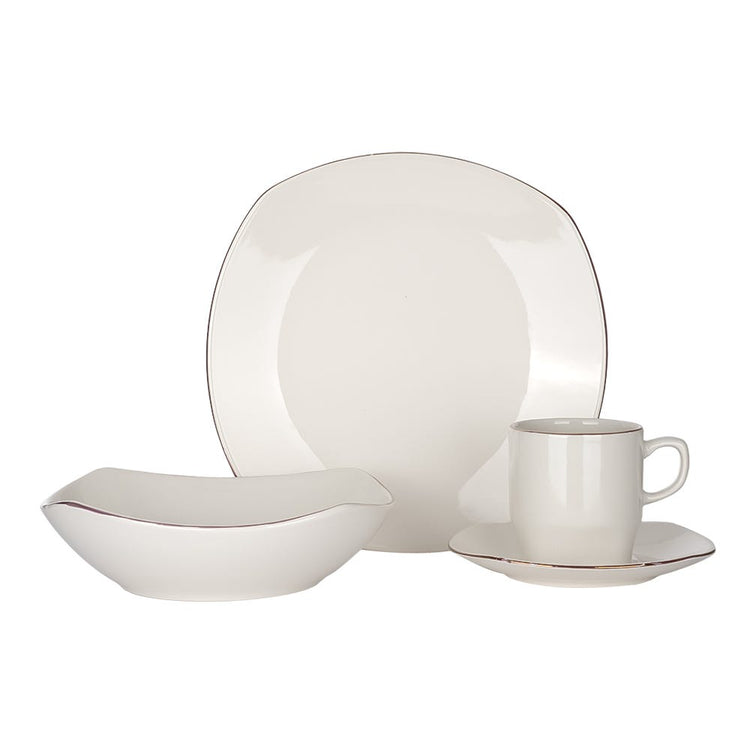 Vajilla de cerámica decorada 16 piezas Zurich VL1228040116 Corona