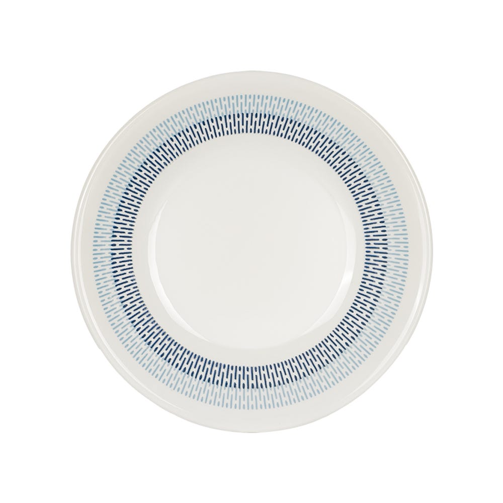 Vajilla de cerámica decorada 16 piezas Jaspe azul VL172E040116 Corona