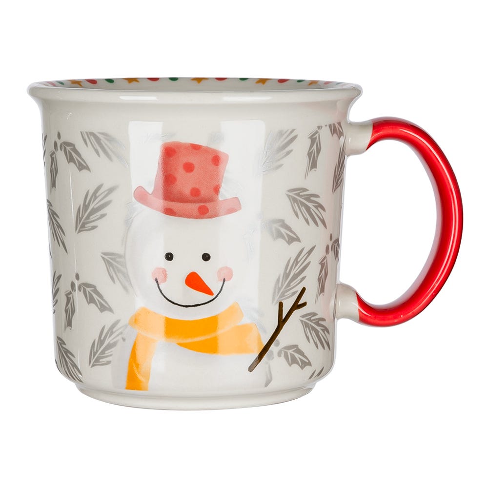 Taza jumbo de cerámica decorada 400 ml varios decorados Magia Navideña PL118J406712 Corona