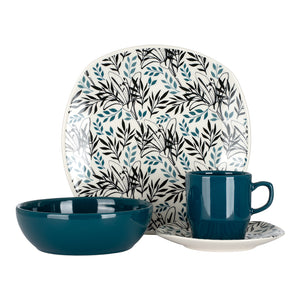 Vajilla de cerámica 16 piezas Azucena VL194F040116 Corona