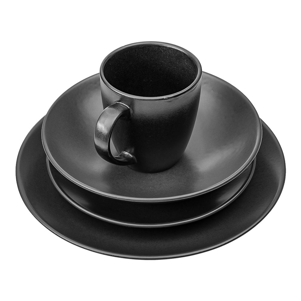 Vajilla Ebano negra de cerámica 4x16 VL1894040216 Corona