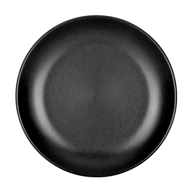 Plato postre de cerámica 20.4 cm negro Ebano PL1894582012 Corona