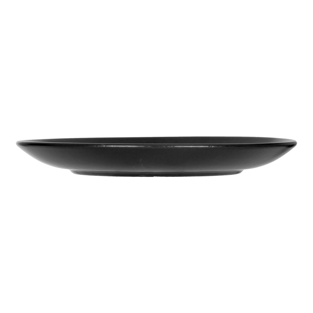 Plato postre de cerámica 20.4 cm negro Ebano PL1894582012 Corona