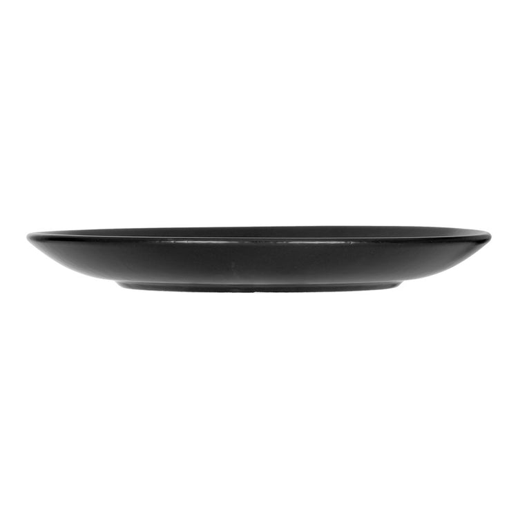 Plato postre de cerámica 20.4 cm negro Ebano PL1894582012 Corona
