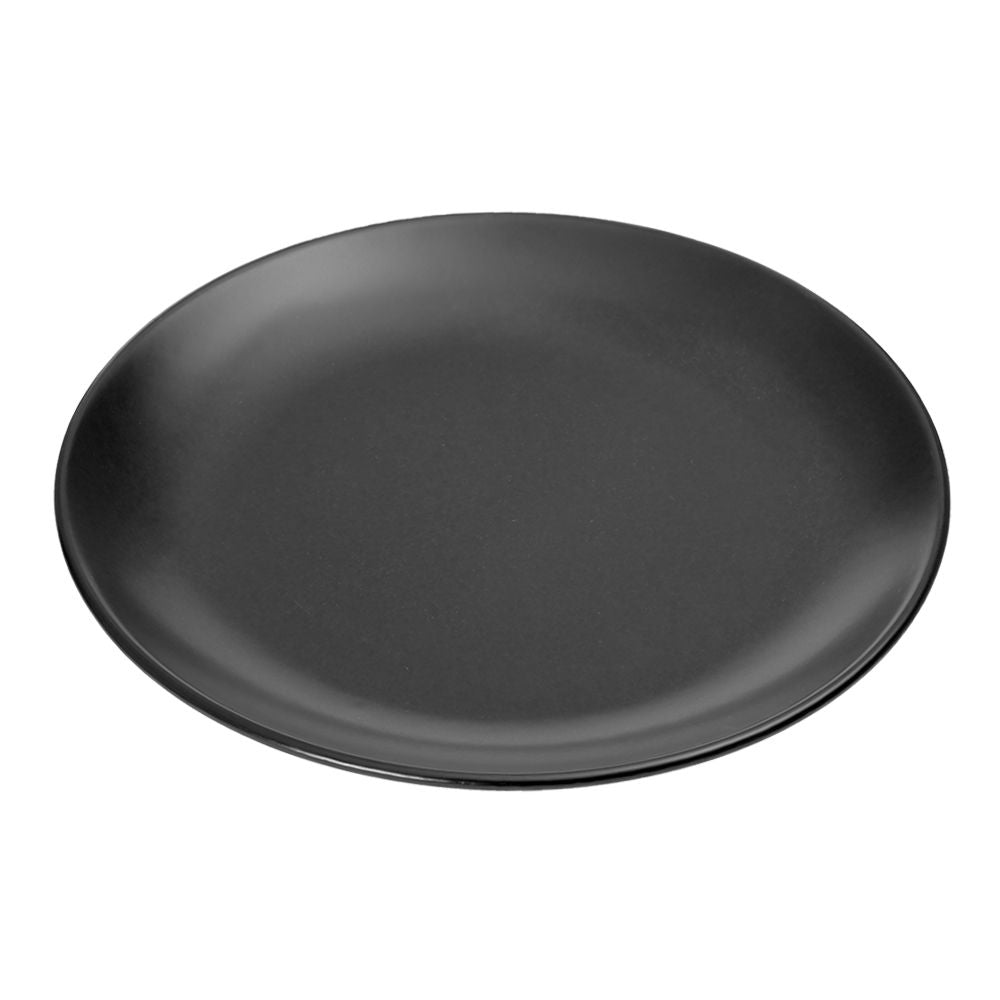 Plato postre de cerámica 20.4 cm negro Ebano PL1894582012 Corona