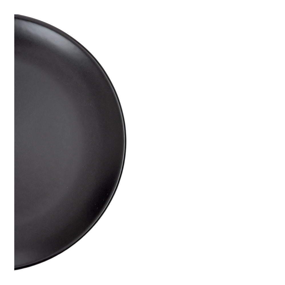 Plato postre de cerámica 20.4 cm negro Ebano PL1894582012 Corona