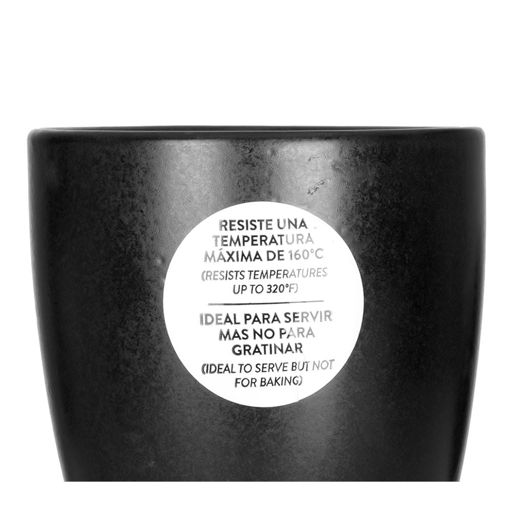 Taza mug de cerámica 379 ml Ebano Pluto negro PL1941526412 Corona