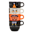 Juego de 4 tazas estibables de cerámica 200 ml Spin and Boo SL120J004404 Corona