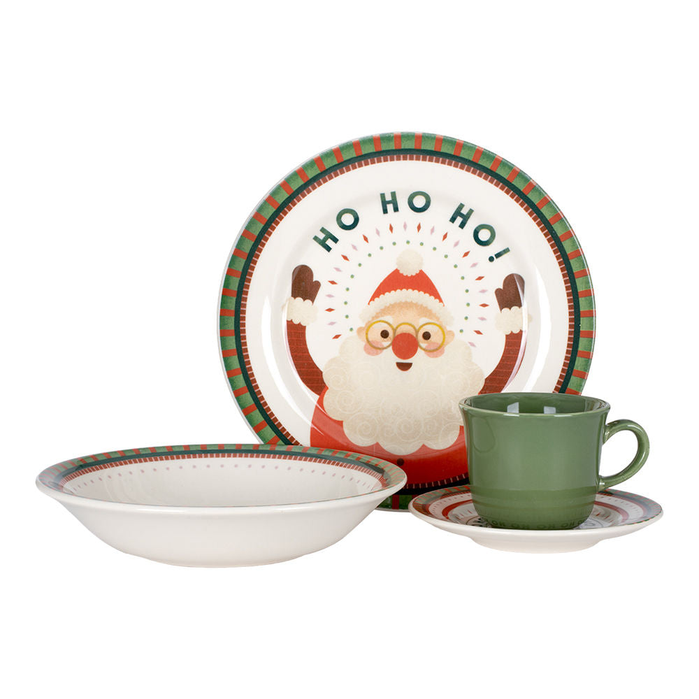 Vajilla de cerámica 16 piezas Toys Ho Ho Ho VL146L040116 Corona