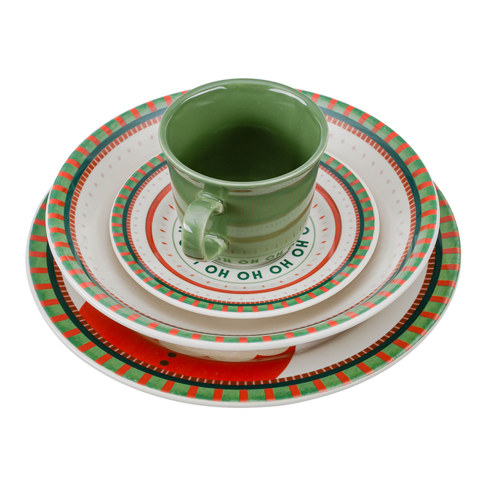 Vajilla de cerámica 16 piezas Toys Ho Ho Ho VL146L040116 Corona