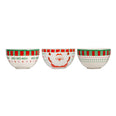Juego de 3 tazones de cerámica 325 ml Dulce Regalo Corona – vista del juego decorado