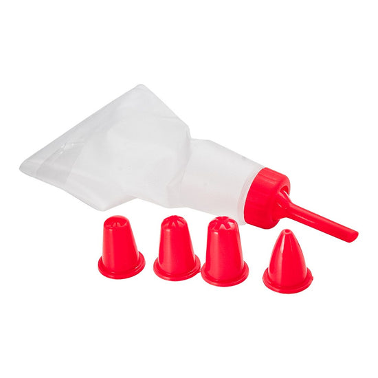 Juego de 4 duyas con manga plástica pastelera CK274-5 Dekora