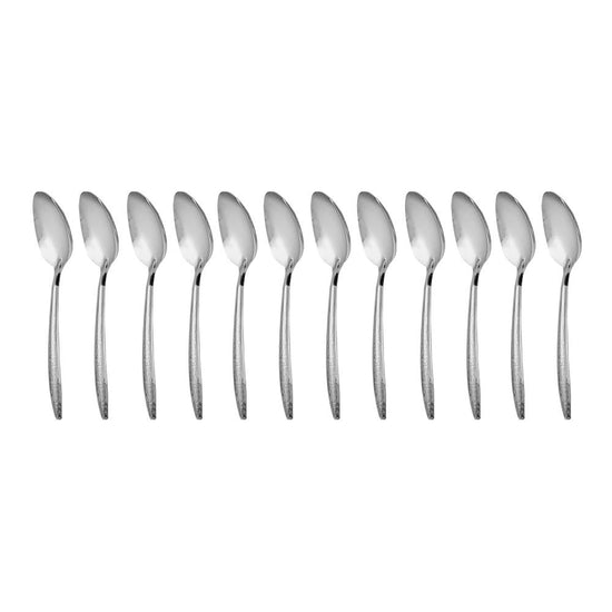 Juego de cucharas de mesa de acero inoxidable decorada 12 piezas G0822 Dekora