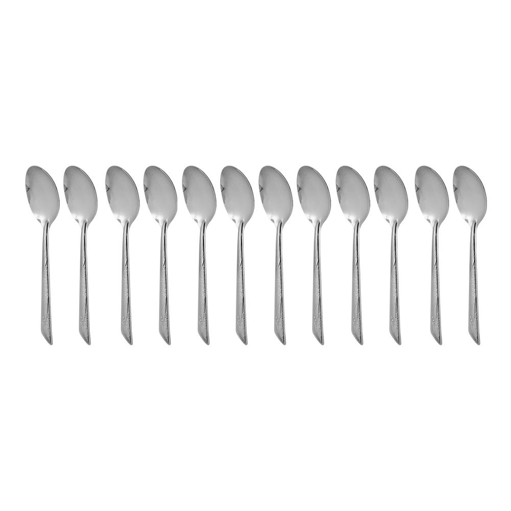 Juego de cucharas de mesa de acero inoxidable decorada 12 piezas G0824 Dekora