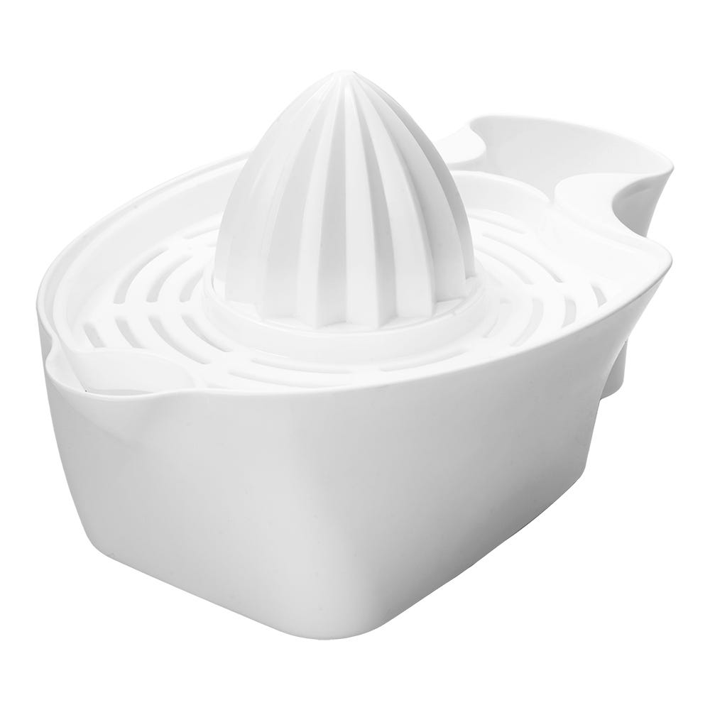 Exprimidor de cítricos manual de plástico blanco Italhome