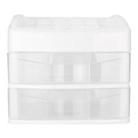 Organizador de maquillaje de polipropileno con dos cajones 8102 Italhome