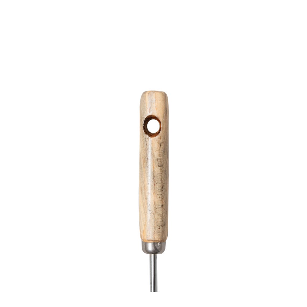 Volteador de acero inoxidable chef con mango de madera chico VAL067 Valery