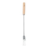 Tenedor de acero inoxidable con mango de madera largo VAL115 Valery