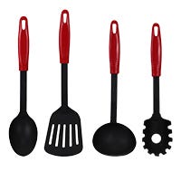Set 4 utensilios rojo Valery
