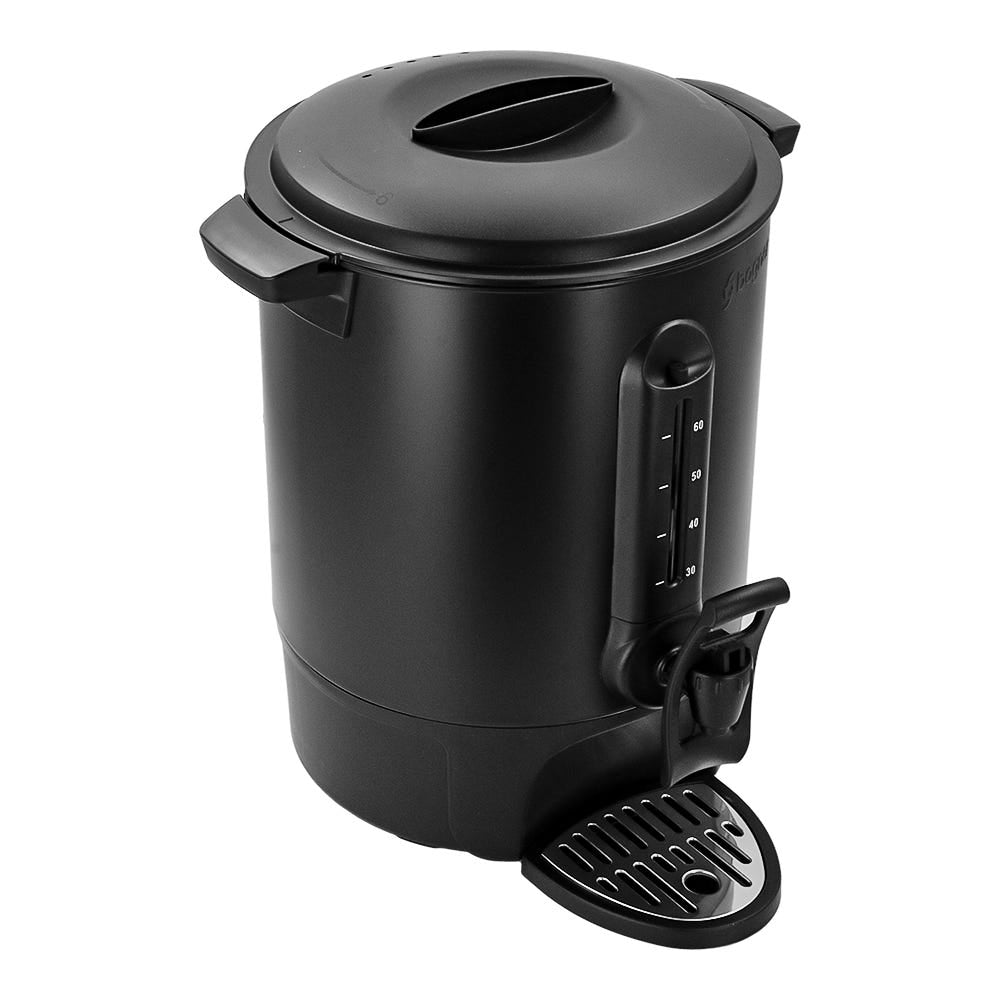 Cafetera percoladora de acero inoxidable 60 tazas negro BCM10L Bogner