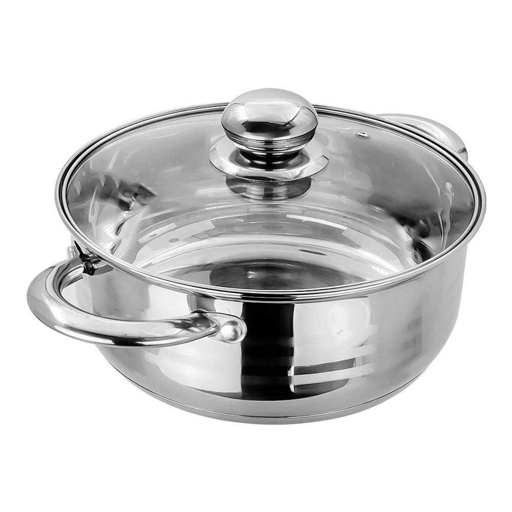 Olla baja de acero inoxidable acabo espejo 2.5 L Qualité