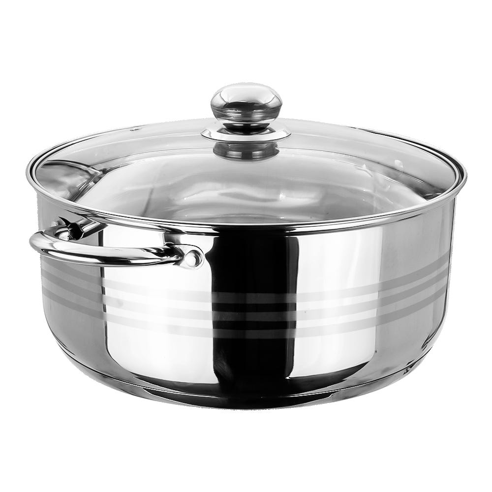 Olla baja de acero inoxidable acabado espejo 6 L Qualité