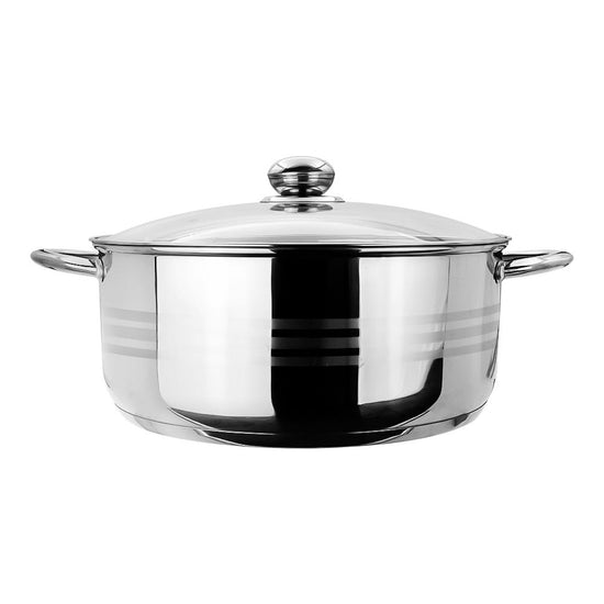 Olla baja de acero inoxidable acabado espejo 8 L Qualité