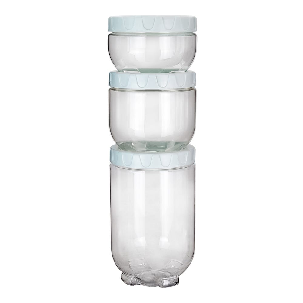 Juego de contenedores de plástico apilables 3 piezas 500-3102/4/6-24 Home Sweet Home