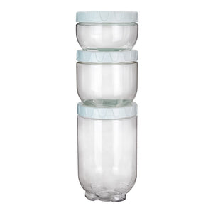 Juego de contenedores de plástico apilables 3 piezas 500-3102/4/6-24 Home Sweet Home